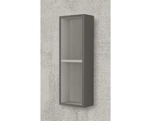 Sivá nástenná skrinka s jednou policou