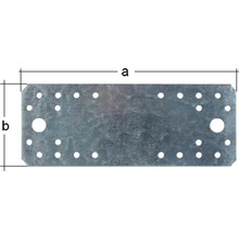 Obrázok kotvovej dosky s vŕtanými otvormi a rozmermi.