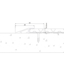 Nákres prechodového profilu s rozmermi