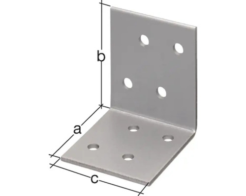 Rohový spojovací prvok s otvormi na upevnenie