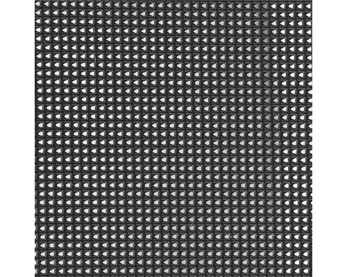 Čierna gumová mriežka so štvorcovými výrezmi