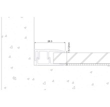 Nákres prechodového profilu s rozmermi