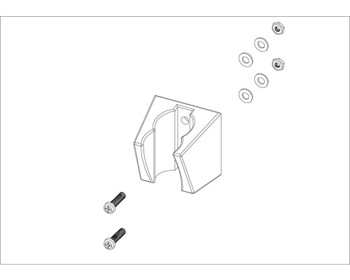 Držiak so skrutkami a maticami