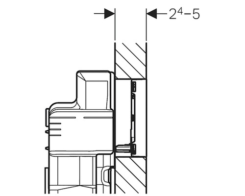 Technický výkres sanitárnej inštalácie s rozmerom 24-5.