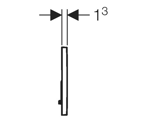 Technický nákres dosky so šírkou 13 milimetrov
