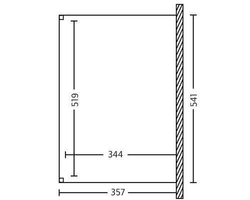Technický nákres s rozmermi v milimetroch