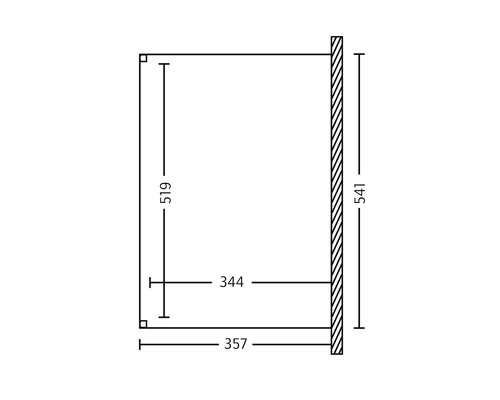 Technický nákres s rozmermi