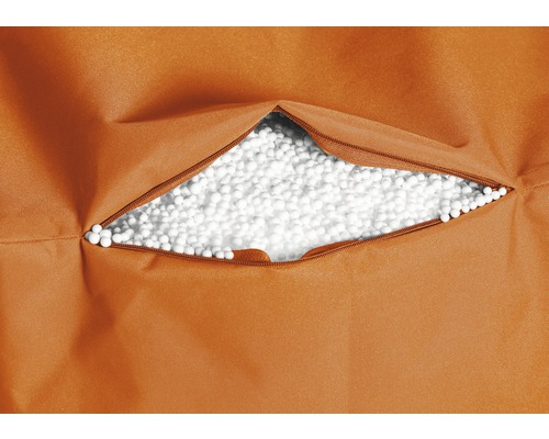 Sedací vak s otvoreným zipsom a výplňou