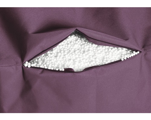 Detailný záber sedacieho vaku s výplňou