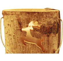 Drevený kvetináč s motívom jeleňa