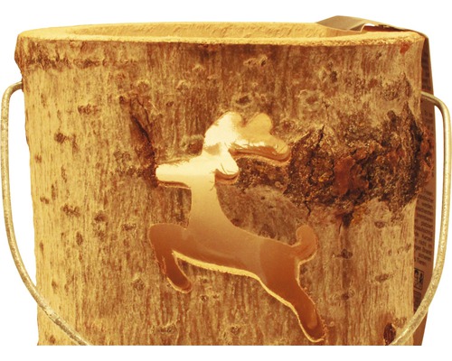 Drevený kvetináč s motívom jeleňa