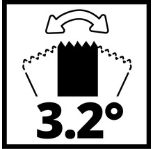 Symbol pre uhol odklonu 3.2 stupňa