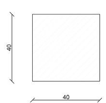 Štvorcová plocha s dĺžkou strany 40