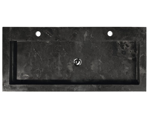 Umývadlová doska z kameňa s dvoma otvormi pre batériu a odtokovou súpravou