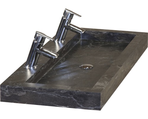 Umývadlo na dosku z kameňa s dvomi kohútikmi
