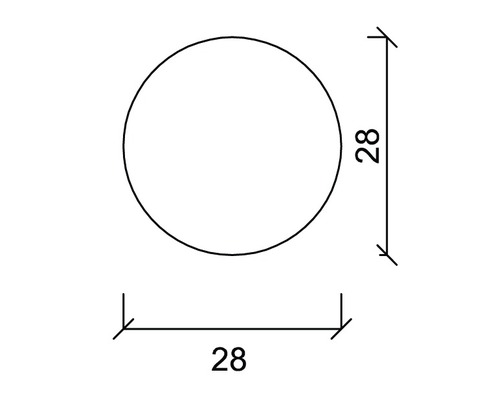 Kruh s priemerom 28