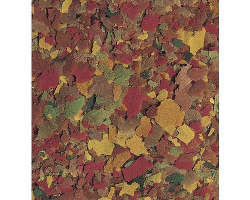 Detailný záber vločkového krmiva pre ryby