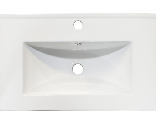 Keramické umývadlo s otvorom pre kohútik a prepadom