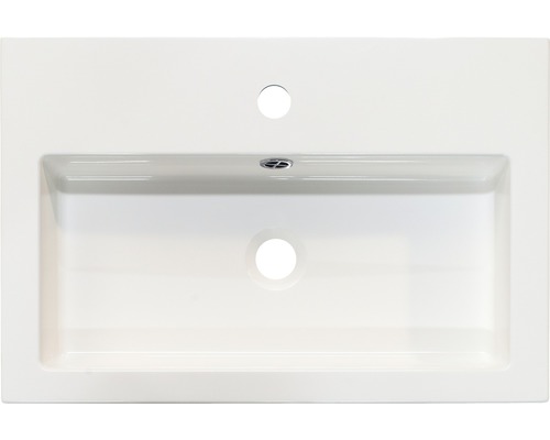 Keramické umývadlo s otvorom pre kohútik a prepadom