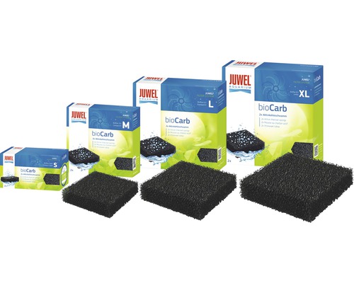 Juwel bioCarb filtračné hubky s aktívnym uhlím v rôznych veľkostiach pre akváriá