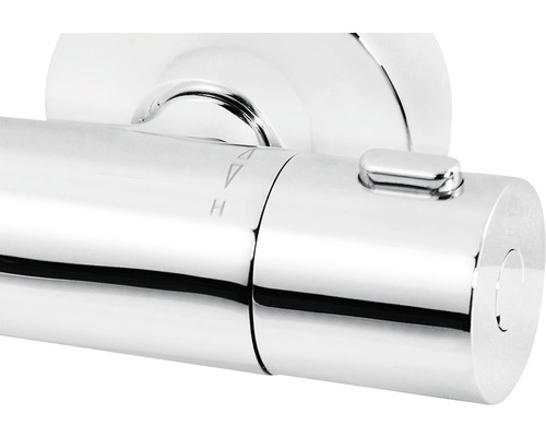 Detail termostatického ventilu s regulátorom teploty a bezpečnostnou poistkou