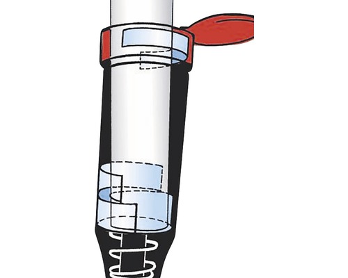 Ilustrácia dávkovacieho dávkovača s pružinou