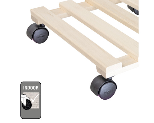 Drevená doska na kolieskach pre vnútorné použitie