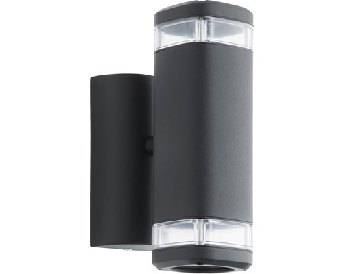 Čierne nástenné svietidlo s dvoma svetelnými zdrojmi