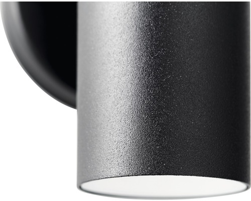 Detail čierneho nástenného svietidla