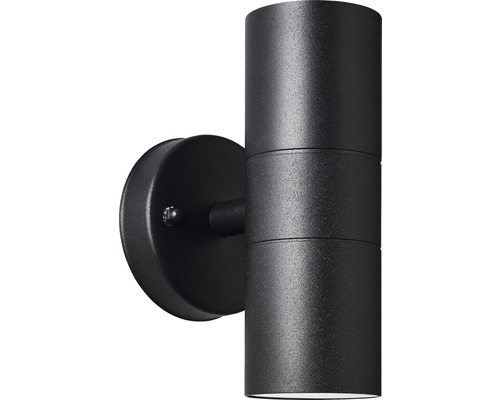 Čierne vonkajšie nástenné svietidlo