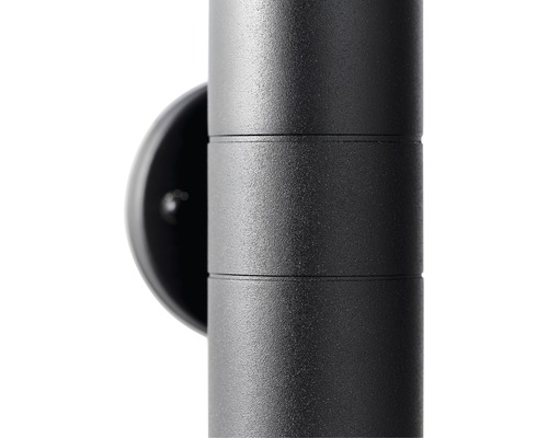 Čierne vonkajšie nástenné svietidlo