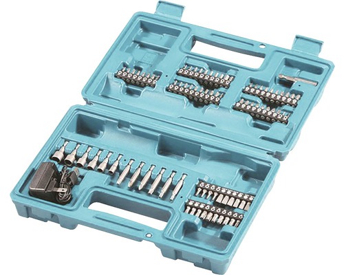 Sada vrtákov a skrutkovacích bitov v otvorenom kufríku na náradie