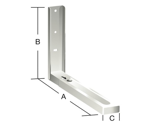 Držiak na mikrovlnnú rúru s rozmermi