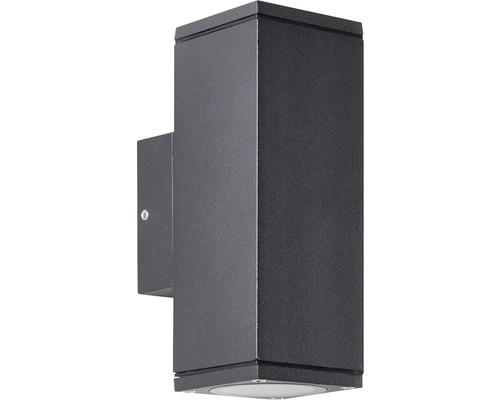 Štvorcové vonkajšie nástenné svietidlo z kovu