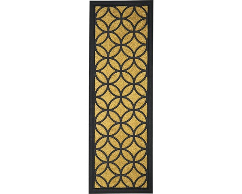 Rohožka s geometrickým vzorom a čiernym rámom