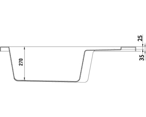 Technický nákres kvetináča s rozmermi