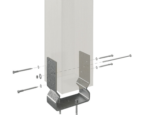 Pätka stĺpika so skrutkami pre drevené konštrukcie