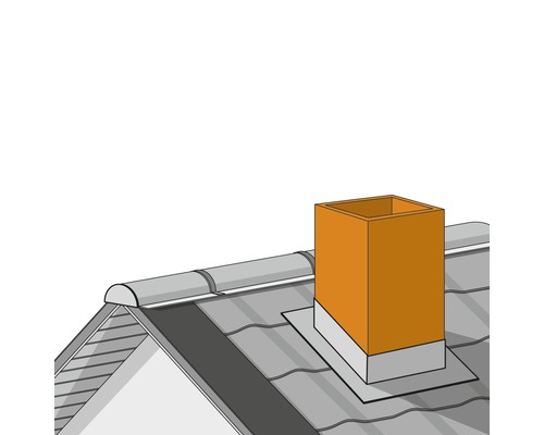 Ilustrácia strechy s komínom