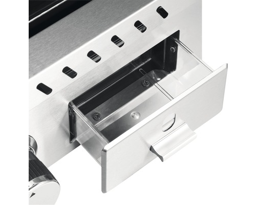 Detailný záber zásuvky na tuk z nehrdzavejúcej ocele na grile