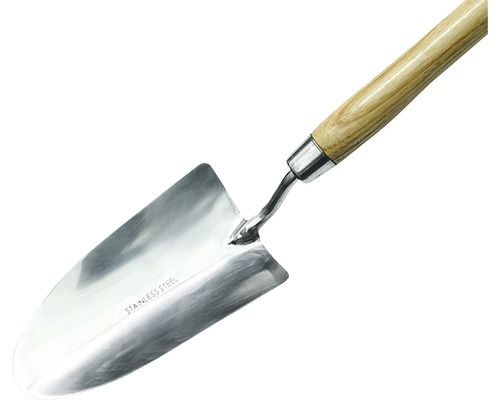 Nerezová sádzacia lopatka s drevenou rukoväťou