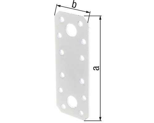 Kovový spojovací prvok s otvormi a rozmermi