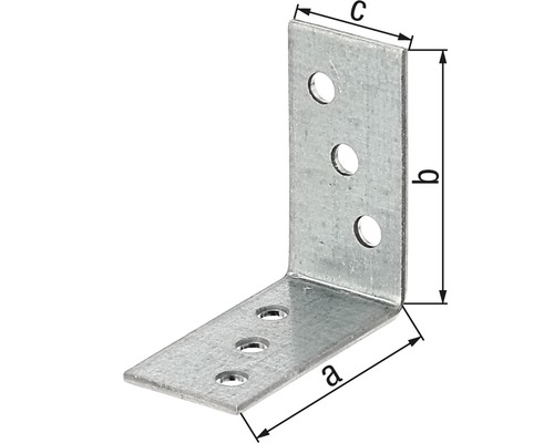 Kovový uholník s otvormi a rozmermi