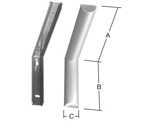 Kovový uholník s rozmermi