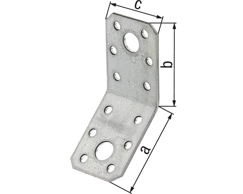 Rohový spojovník z kovu s otvormi na upevnenie
