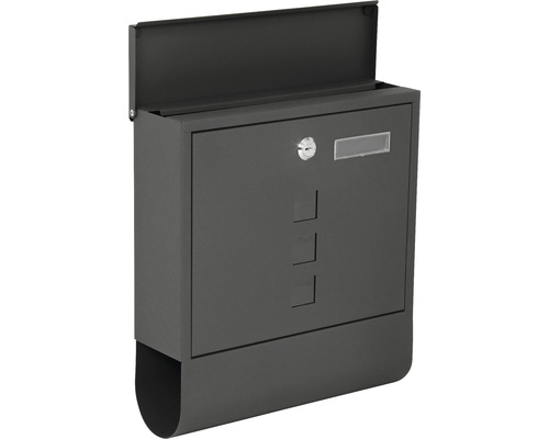 Oceľová poštová schránka so zámkom, okienkom a priehradkou na noviny