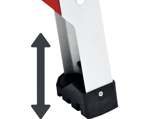 Nastaviteľná noha rebríka so šípkou