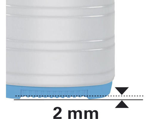 Detailný záber produktu s uvedenou vzdialenosťou 2 milimetrov