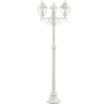 Biela trojitá záhradná lampa na vonkajšie použitie