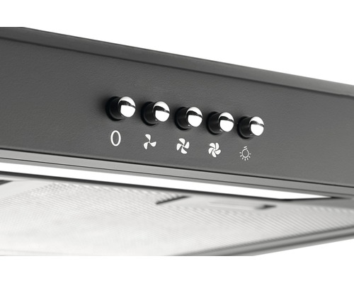 Detail ovládacích prvkov digestora