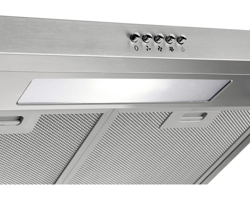 Nerezový digestor s ovládacími gombíkmi a osvetlením